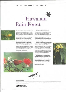US COMMEMORATIVE PANEL #859- HAWAIIAN RAIN FOREST MINT 44c PANE - Picture 1 of 2