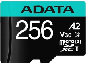 ADATA 256GB Premier Pro microSDXC UHS-I U3 Class 10 V30 A2 Memory Card with SD - Picture 1 of 3