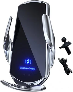 Bezprzewodowa ładowarka Auto Uchwyt na telefon komórkowy Indukcyjny do iPhone Samsung Android - Zdjęcie 1 z 7