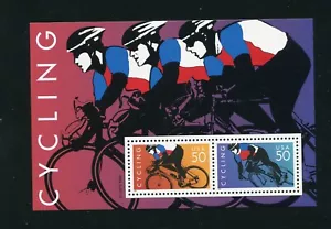 3119 Foglio di 2 francobolli ricordo ciclismo 50¢ 1994 - Foto 1 di 4