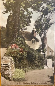Vintage Postcard PERCY BYSSHE SHELLEY Poet Cottage Lynmouth Somerset England UK - Picture 1 of 2