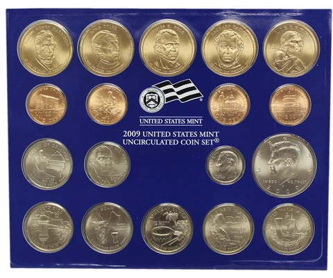 2009 P U.S. Mint Set - Complete Set of 18 Coins In Original Package - Ships Free Cover
