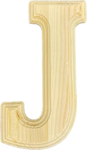 Pine Wood Beveled Wooden Alphabet Letters for Arts & Crafts, Decorations and DIY - Picture 1 of 2