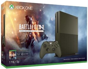 Microsoft Xbox One S Battlefield 1: Military Green Special Edition Bundle 1TB...