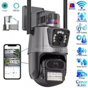 Telecamera di Sicurezza ICSEE WiFi Esterno 4K PTZ,Doppio Obiettivo, Impermeabile - Foto 1 di 10