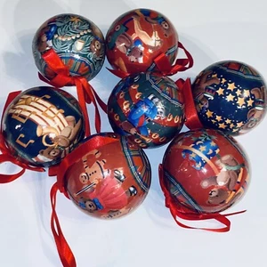 Bär Weihnachten Decoupage Ornamente Set 7 C&F Enterprises kariert Weihnachtsdeko - Bild 1 von 19