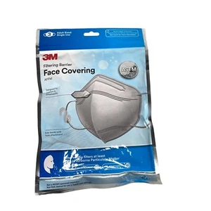 3M Filtering Barrier Face Covering, 3 Adult Sized Single Use, ASTM Tested - Picture 1 of 3