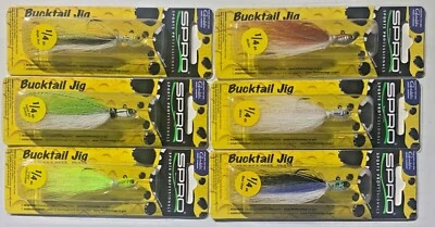 SPRO Bucktail Jig 1/4,1/2, 3/4, 1, 1.5, 2, & 3 oz. Fishing Choose Size & Color