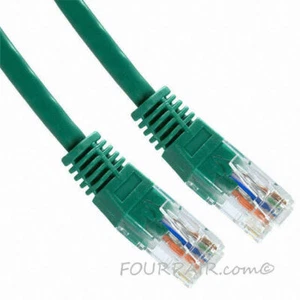 1 Fuß - CAT5e Ethernet Netzwerk LAN Router Patchkabel Kabel 350 MHz RJ45 grün - Bild 1 von 1