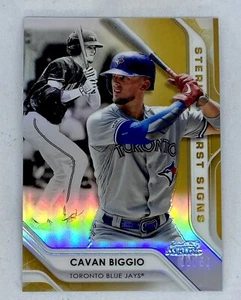 2020 Bowman Sterling Cavan Biggio Gold Refractor #/50 First Signs Blue Jays - Picture 1 of 6