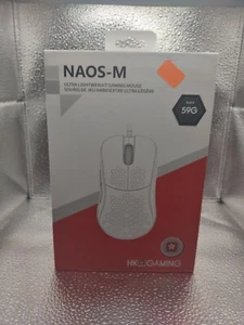 HK Gaming NAOS-M 59g Ultra Lightweight Honeycomb Shell Gaming Mouse Black - Picture 1 of 9
