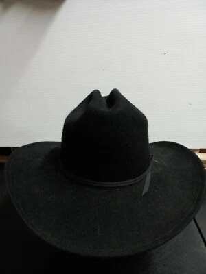 Turner Hat Co. de colección 100 % lana Old West Western pequeño sombrero negro hecho en EE. UU. Foto 1 de 4