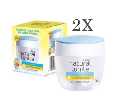 2X 50g OLAY Natural White Light UV Protection Whitening Cream - Image 1 of 4