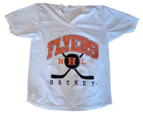 Vintage 90’s Philadelphia Flyers Mesh Large Jersey Shirt Made In USA White Nhl Cover