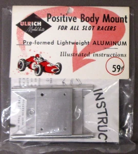 early ULRICH Aluminum Positive Body Mount 1:32 1:24 slot car MINT in package - Picture 1 of 4