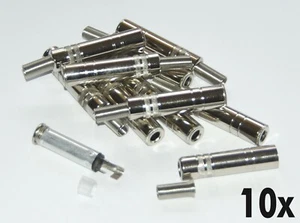 10x Klinkenkupplung - Metall - 6,3 mm black .. STEREO - Klinken zum Löten - Picture 1 of 1