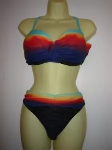 Traje de baño SPANDEX PARA MUJER NUEVO SIN ETIQUETAS - TALLA 2XL--DOS piezas - COLORIDO-CON CABLE - ACOLCHADO - Imagen 1 de 4