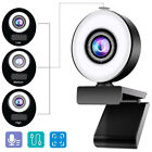HD Autofokus Kamera 2K/1080P USB Webcam mit Ringlicht Mikrofon fr PC Lapto Y4S4