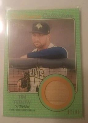2017 Heritage Minors Tim Tebow used bat relic card #7/99 - Image 1 of 2
