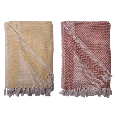 Decke Überwurf Agatha 100% Baumwolle 130x180 cm Skandinavisch - Bild 1 von 2