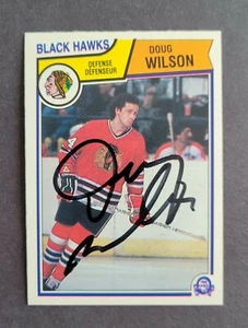Doug Wilson signed Chicago Blackhawks 1983 Opee-Chee Hockey Card - Picture 1 of 2