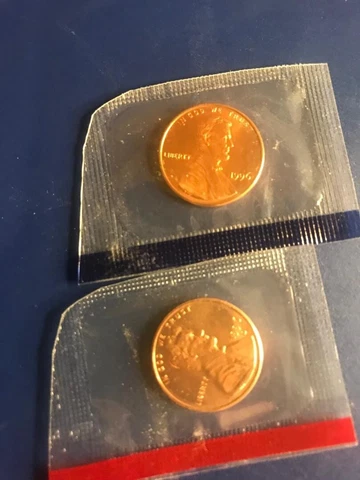 1996 P+D LINCOLN CENT STILL IN MINT CELLO NICE L@@K Cover
