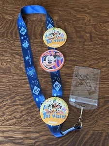 Disneyland 60th Anniversary Diamond Celebration Lanyard With Extras - Picture 1 of 4
