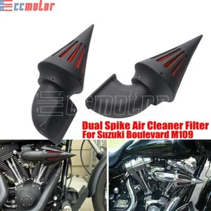 Dual Spike Air Cleaner Filter Intake Kit For Suzuki Boulevard M109R 2006-2022 - Picture 1 of 9