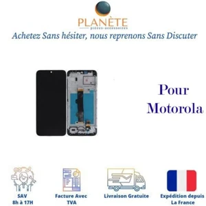 Original Ecran LCD Complet Noir Sur Châssis Pour Motorola E7 Power / E7I Power - Photo 1 sur 1