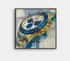 🔥 Arte de lujo Rolex "Enmarcado" 💎 Impresión Giclée 🎨 24x24” 🕰️ Certificado de autenticidad 📜 1/25 ✍️ A2 - Imagen 1 de 8