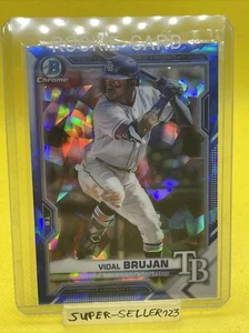 2021 TOPPS BOWMAN SAPPHIRE CHROME - VIDAL BRUJAN - PROSPECT / RC Tampa Bay Rays - Picture 1 of 4