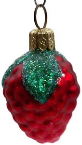 Patricia Breen Frosted Raspberry Red Fruit Summer Christmas Tree Ornament - Picture 1 of 12
