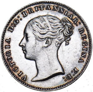 1859 Threepence - Victoria British Silver Coin - Very Nice - Picture 1 of 2