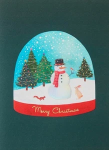 Papyrus Schneemann in Schneekugel Weihnachten Urlaub Grußkarte ~ Freude & Wunder - Bild 1 von 3