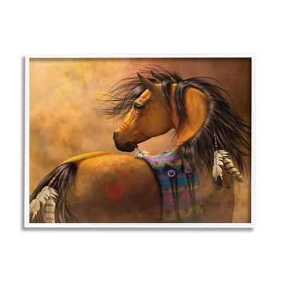 Kiowa Gold Horse Framed Giclee Art by Laurie Prindle - Image 1 of 4