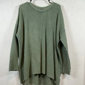Free People Washed Ashore solider Pullover Fleece grün Medium M Einzelhandel 98 $ - Bild 1 von 5