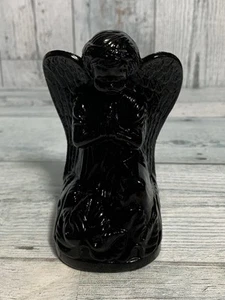 Boyd Large Glass Praying Angel Black Color Marked - Picture 1 of 8