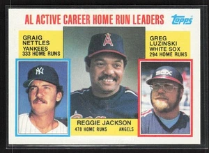 1984 Topps #712 AL Active Career HR (Reggie Jackson/Nettles/Luzinski) - Picture 1 of 2