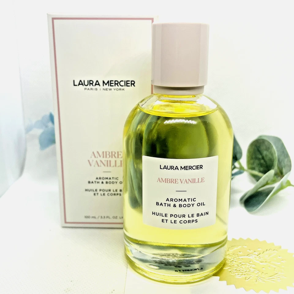 LAURA MERCIER 🦋 Ambre Vanille Aromatic Bath Body Oil 100ml Luxury Vanilla - BN - Image 1 of 1