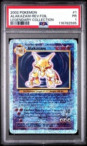 PSA 1 Alakazam Legendary Collection 1/110 Reverse Holo Foil 2002 Pokemon WoTC - Picture 1 of 2