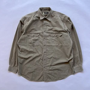 Camisa Eddie Bauer Legend Hombre XLarge Cuerno de Alce Abotonada Verde Oliva Peso Pesado - Imagen 1 de 6