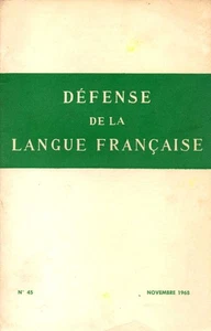 Défense de la langue française N°45- Novembre 1968 | Collectif | Bon état - Bild 1 von 1