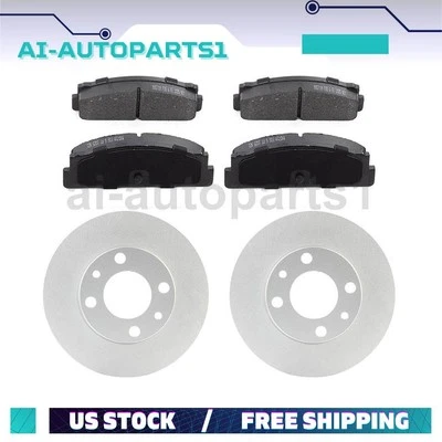 For 1984 1985 1986 1987 - 1989 Bertone X-1/9 Rear Disc Brake Rotors & Brake Pads - Image 1 of 4