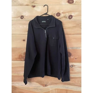 Orvis men's 1/4 zip black pull over sweater jacket. size 2XL. pocket. nice! - Picture 1 of 6