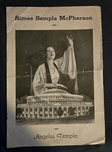 Vintage Aimee Semple McPherson  Angelus Temple 1930s Program - Picture 1 of 4