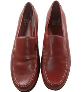 Mootsies Tootsies rot Leder Slipper bequem Halbschuh Schuh klassisch adrett Gr. 10 M - Bild 1 von 12