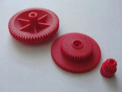 Für GRUNDIG MCF 200 MCF 100 CF 5100 RPC 3000 CF 5000-2 Zahnräder 3 Stück Satz - image 1 of 3