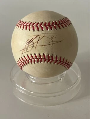 JEFF KENT 21 AUTOGRAPHED SIGNED OMLB BASEBALL JSA CERTIFIED - Image 1 of 4