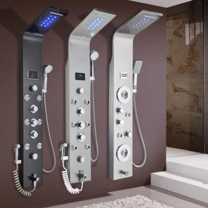 ELLO&ALLO Stainless Steel Shower Panel Tower Rain Massage System Sprayer Jets - Picture 1 of 357