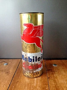 1950'S MOBILOIL SPECIAL PEGASUS CYLINDER 2.5L CAN MOBIL OIL FUEL GARAGE DISPLAY - Picture 1 of 9